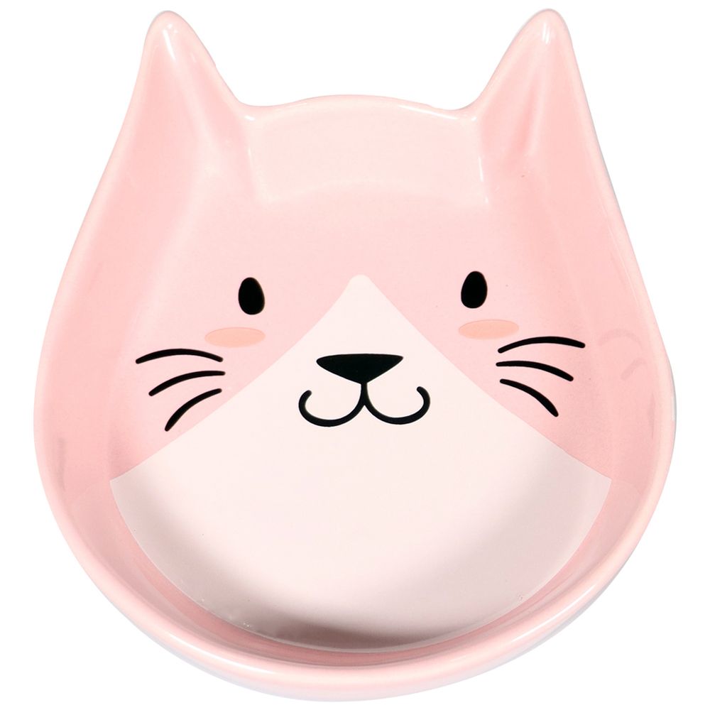 Миска Mr.Kranch керамическая для кошек &quot;Мордочка кошки&quot; 250 мл, розовая