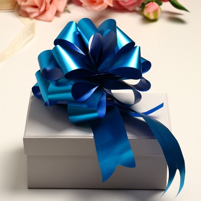 Подарочный бант - шар №4.5, голубой, для упаковки подарков