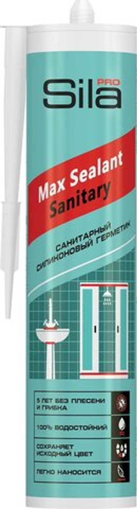 Герметик силиконовый санитарный Sila PRO Max Sealant бесцветный (290/280мл)