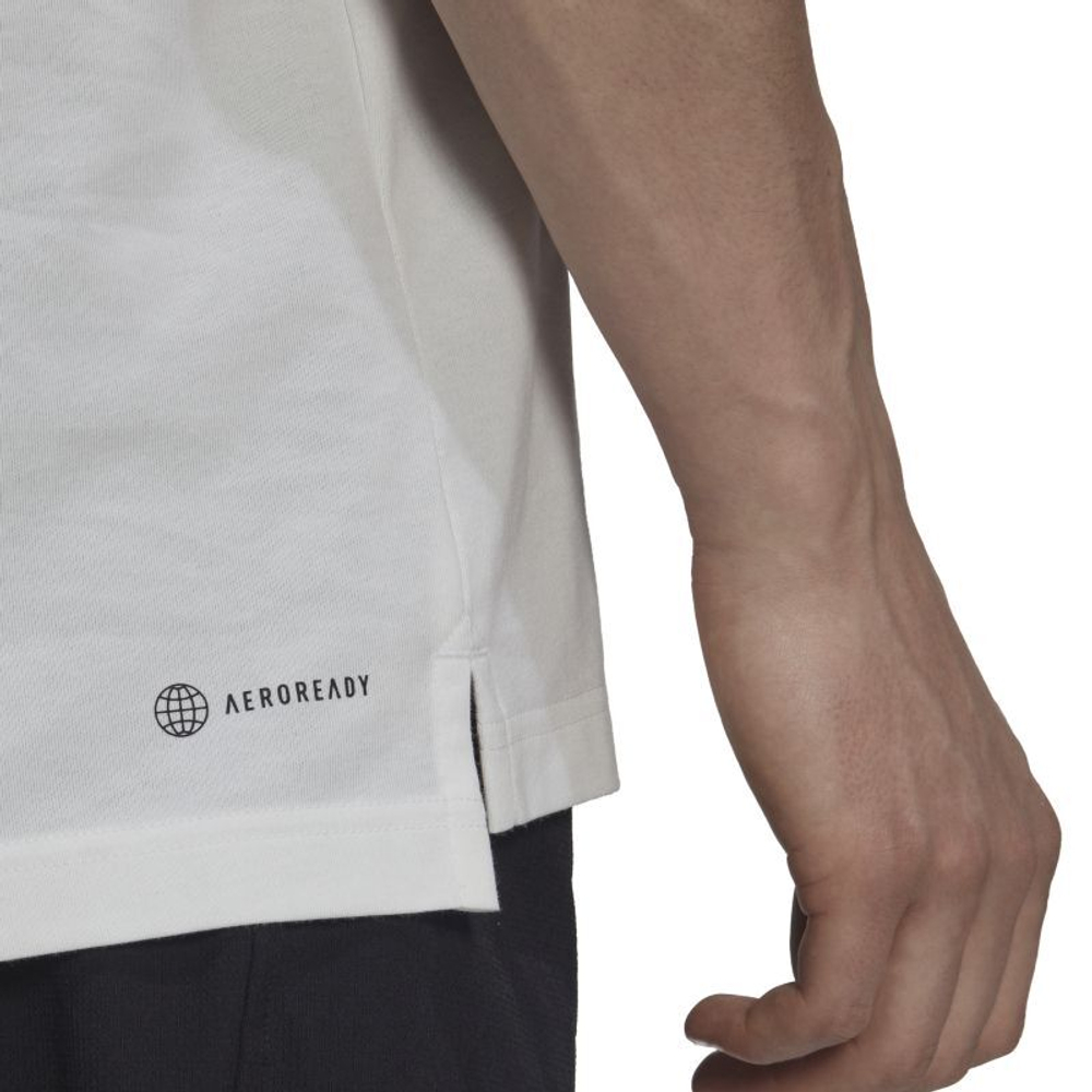 Мужская теннисная футболка Adidas Clubhouse Ballin Tennis T-shirt - white