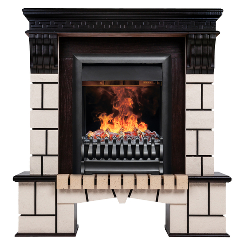 Каминокомплект Real Flame Stone AO-297 с очагом 3D Oregan