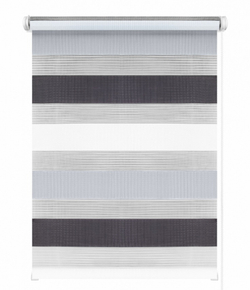 Рулонные шторы День-Ночь Серо-белый