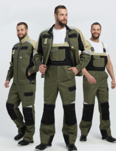 Костюм Вектрон-2 (тк.Смесовая МВО,240) п/к, хаки/черный/бежевый
