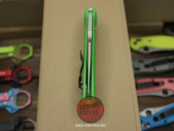 Нож Microtech Stitch Acid Green + пружина - светлый клинок, рукоять нейлон