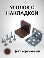 Уголок мебельный с пластиковой накладкой цвет коричневый