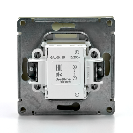 Выключатель кнопочный 1-кл. ArtGallery 10А механизм шампань SE GAL000515