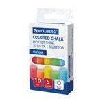 Мел цветной 10шт/уп мягкий круглый Brauberg