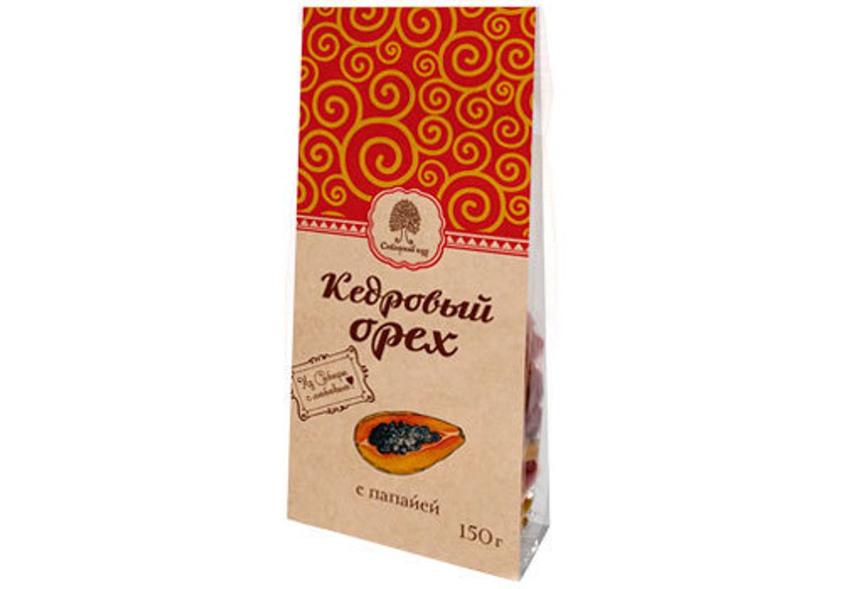 Кедровые орехи с цукатами папайи, 150г