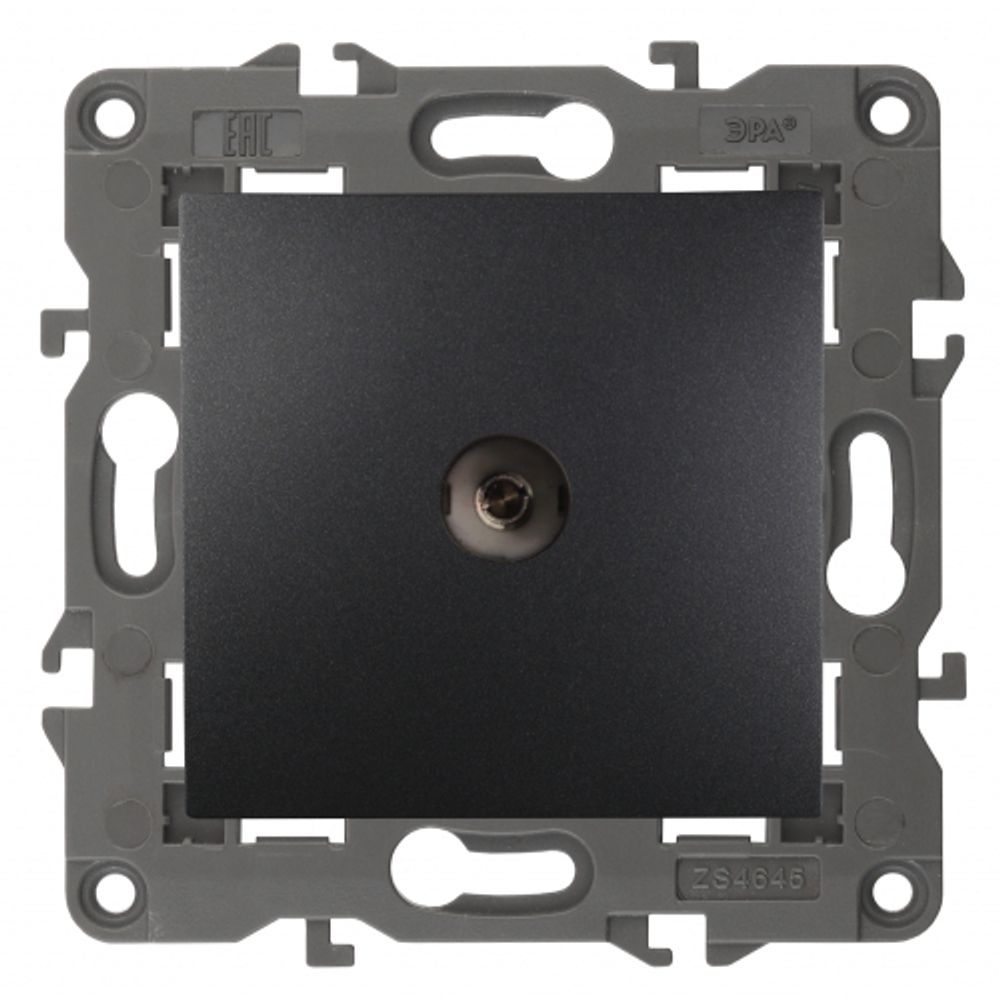 14-3102-05 ЭРА Розетка TV проходная, IP20, Эра Elegance, антрацит