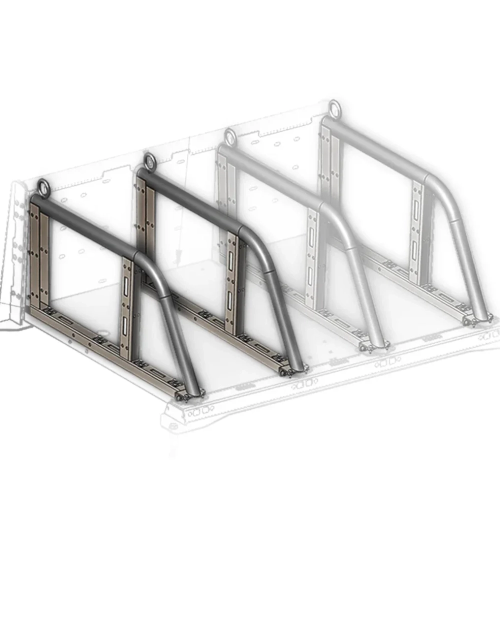 Опорные стойки быстрого крепления для модульного органайзера кузова в DODGE Ram и Ford Bronco Raptor