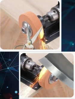 Мини станок шлифовальный точильный и полировальный из электродрели с 1 диском