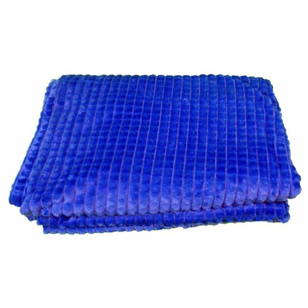 Плед Кубик синий евро бамбуковое волокно