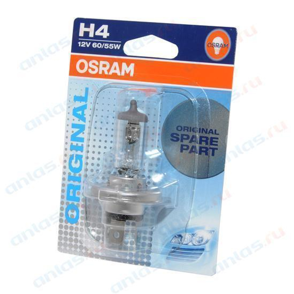 Лампа 12 В H4 60/55 Вт Р43 галогенная блистер Osram 64193-01В (бл.)