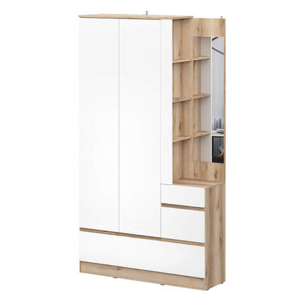 Брауни (МебФонд) Вешалка с зеркалом (прихожая)