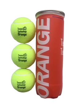 Мячи в банке 3 штуки для пляжного тенниса Tennis Technology Drange Orange