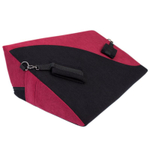 Малиново-черная подушка для любви HANNA с фиксаторами (Цвет: малиновый с чёрным)