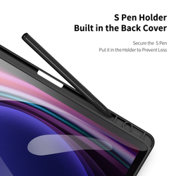 Чехол книжка черного цвета для Samsung Galaxy Tab S10 Lite, Tab S10 FE, Tab S9, Tab S9 FE, серия Toby Series Case от Dux Ducis