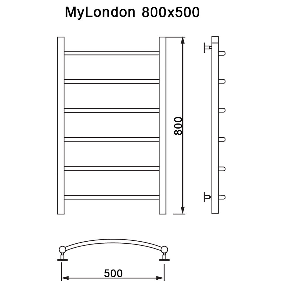Полотенцесушитель MYFREA My London 80/50