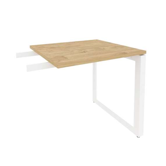 Onix Direct Брифинг-приставка на О-образном м/к O.MO-BR-7 Тиквуд Светлый/Металл Белый 780*720*750