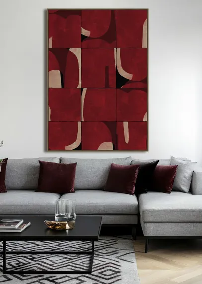 Постер Pretory 140х100 см, бордовый