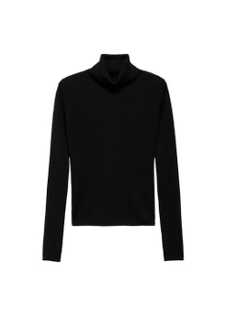 Джемпер из смесовой шерсти с воротником с отворотом