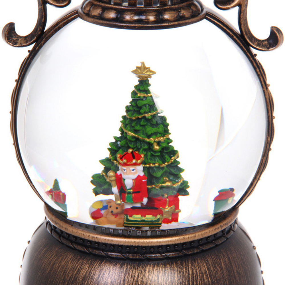 Сувенир с подсветкой «Восточный шик» 10,5*10,5*20 см, мелодия, подсветка, эффект снегопада (работает от 3*АА, USB)