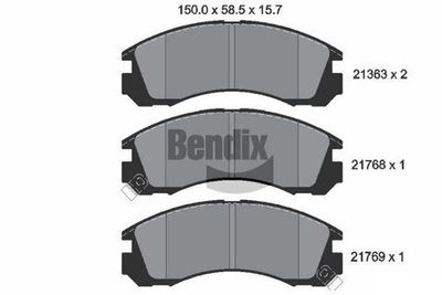BENDIX Braking - BPD1195-BEN - Brake Pad Set, disc brake