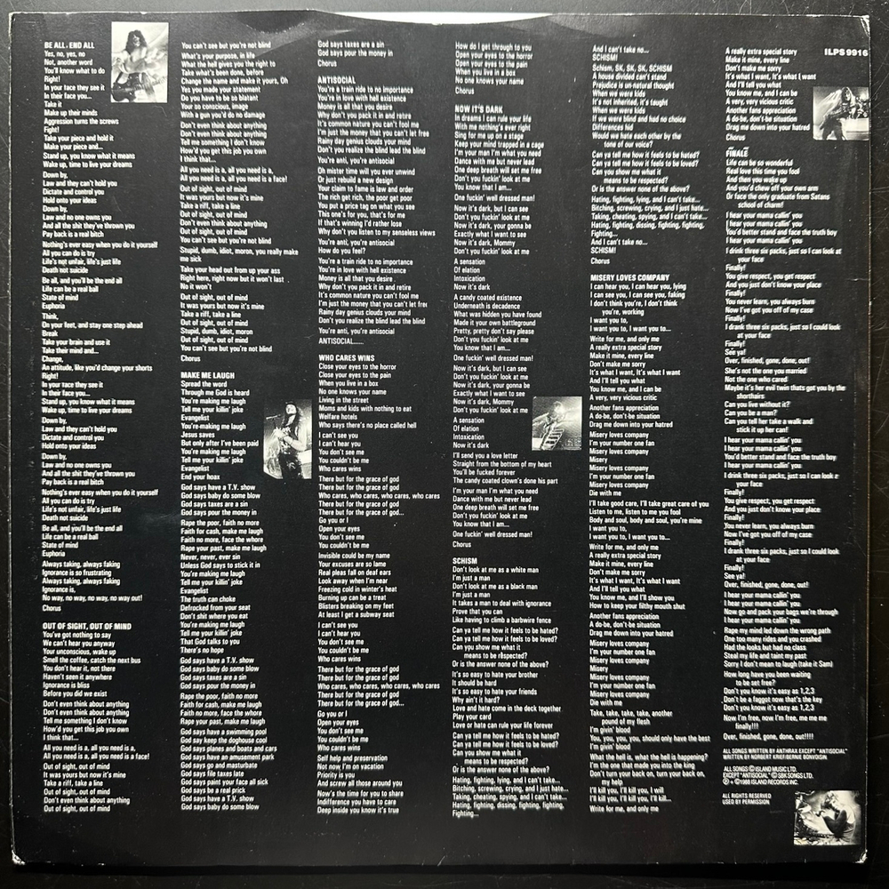 Anthrax ‎– State Of Euphoria (Англия 1988г.)