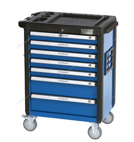 Тележка инструментальная, 7 выдвижных ящиков, синяя NORDBERG T7N(B)