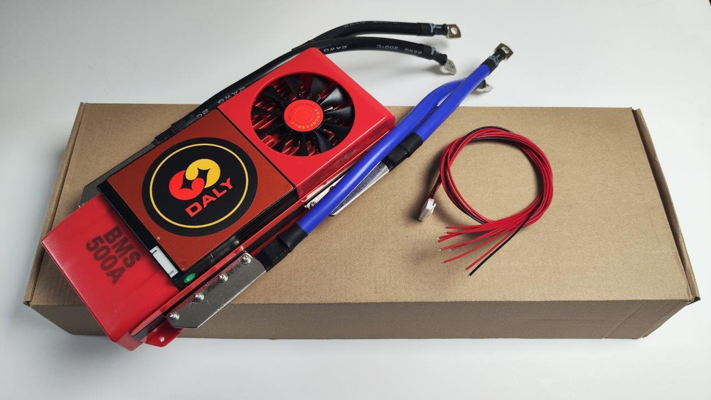 Плата контроля BMS LiFePO4 8S 24V 500A Fan