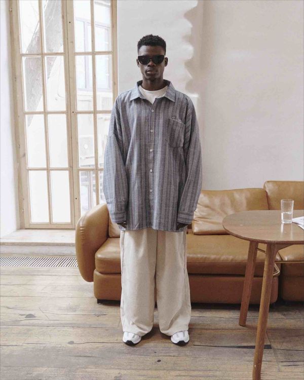 Брюки Velvet Baggy Pants Turtledove бежевые - фото 10