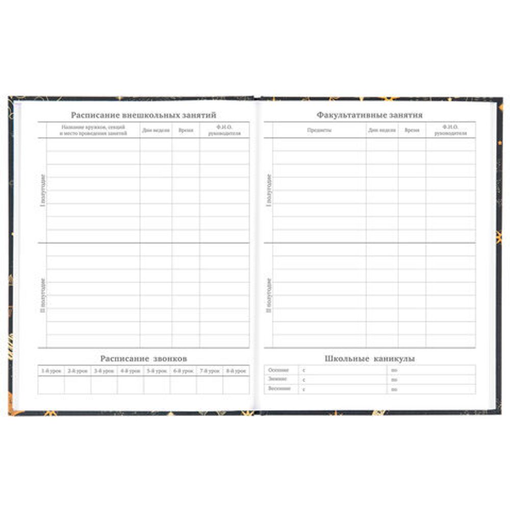 Дневник 5-11 класс 48 л., твердый, BRAUBERG, выборочный лак, с подсказом, "Astro Cat", 106415