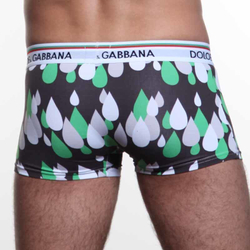 Мужские трусы хипсы зеленые Dolce&Gabbana
