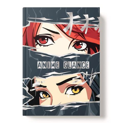 Книжка записная А6+ 96л клетка "Аниме глаза" (Академия Групп)