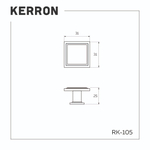 Ручка-кнопка, матовый черный  RK-105 BL