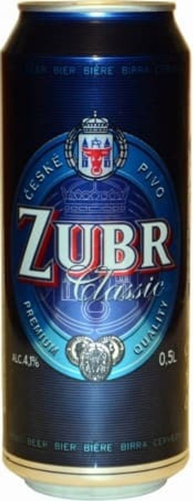 Пиво Зубр Классик / Zubr Classic 0.5 - банка