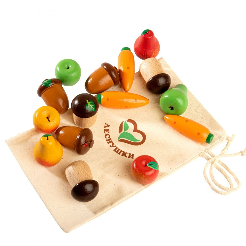 Счетный материал «Ассорти, 15 штук» в мешочке, Леснушки