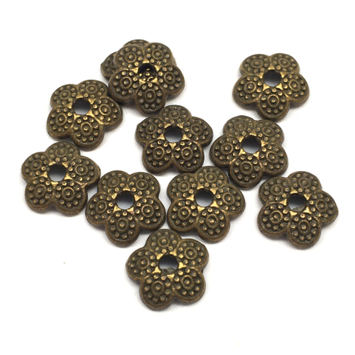 Шапочки "Ацтек" 9х2 мм (20 шт), под бронзу