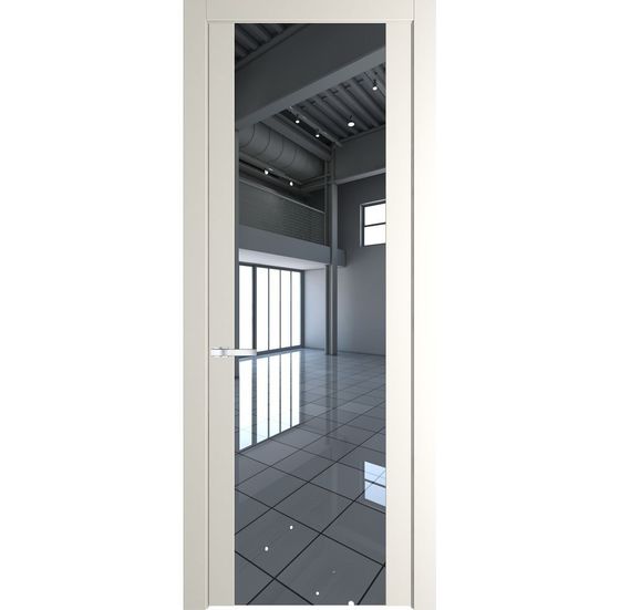 Межкомнатная дверь эмаль Profil Doors 1.7P перламутр белый зеркало