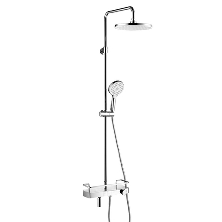 LM7011C Смеситель Lemark Tropic для ванны и душа, термостатический с регулируемой высотой штанги