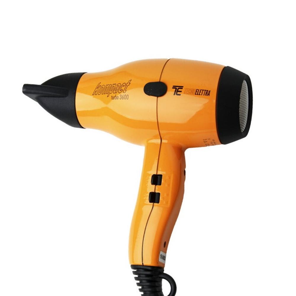 Профессиональный фен для волос TecnoElettra Kompact Turbo 3600 orange