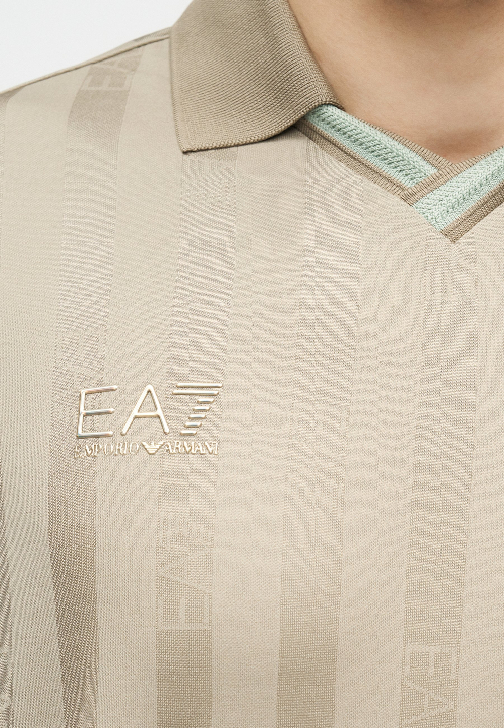 EA7 Emporio Armani Футболка-поло - жареный кешью/песок