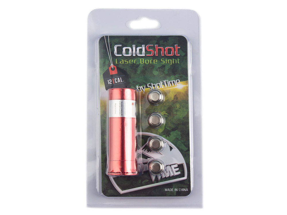 Лазерный патрон ShotTime ColdShot 12х60, кнопка вкл/выкл, алюминий, лазер красный 655нм