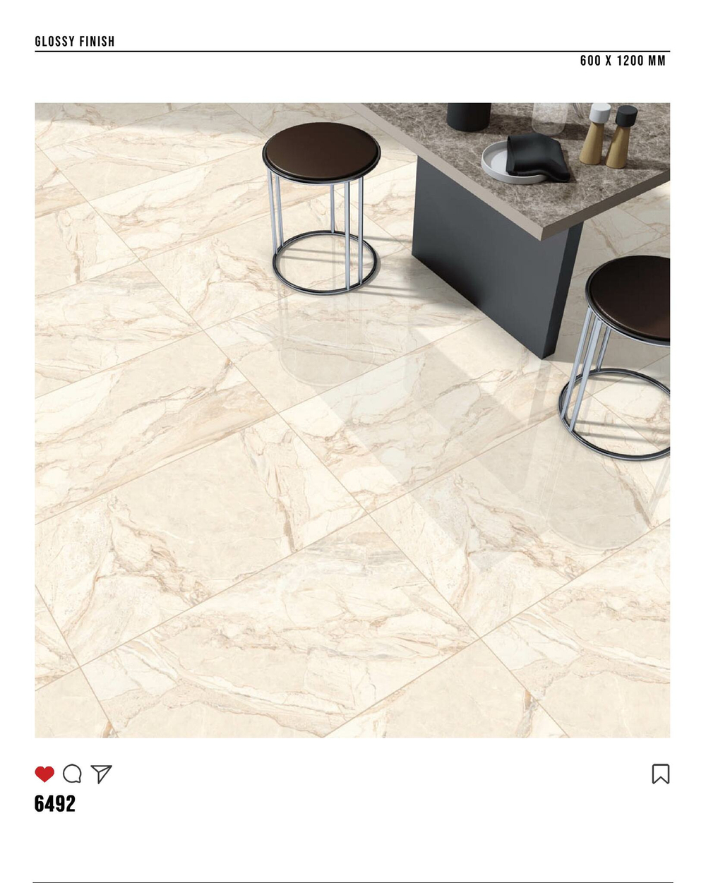Керамогранит glossy №6, 60х120, 6492