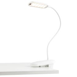 Настольный светильник ЭРА NLED-525-6W-W светодиодный аккумуляторный на прищепке белый