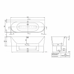 Ванна Villeroy&Boch Oberon 2.0 UBQ180OBR9CD00V-01 180x80 альпийский белый