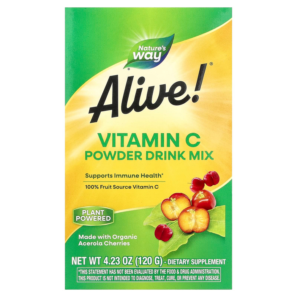 Nature's Way, Alive!, фруктовый источник витамина C, 120 г (4,23 унции)