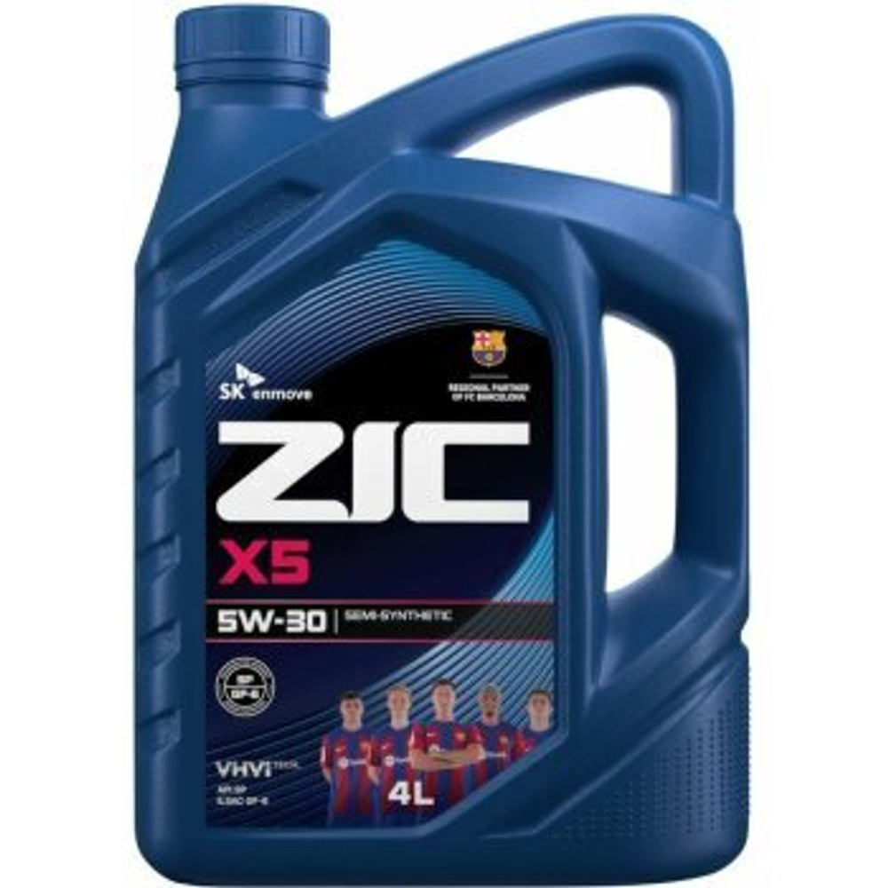 Масло моторное ZIC X5 5w30 SP, ILSAC GF-6, GM Dexos1 Gen2  4л