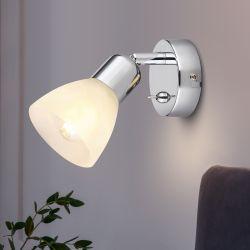 Светильник настенно-потолочный спот Rivoli Keila 7051-701 1 х Е14 40 Вт поворотный с выключателем | Rivoli