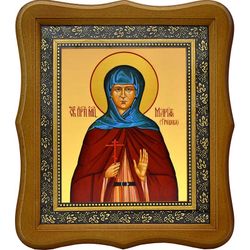 Мария Грошева послушница, преподобномученица. Икона на холсте.